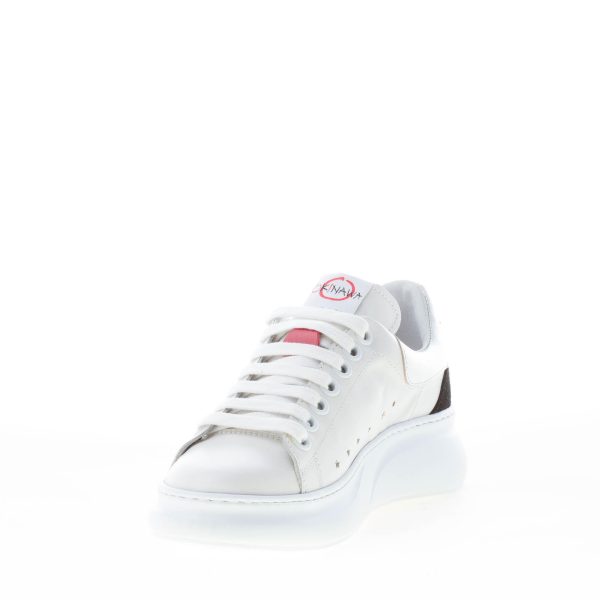 OKINAWA donna sneaker PRINCESS 2149 in pelle LATTE più argento e nero - immagine 5