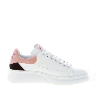 OKINAWA donna sneaker PRINCESS LIMITED 2364 in pelle LATTE più rosa e nero