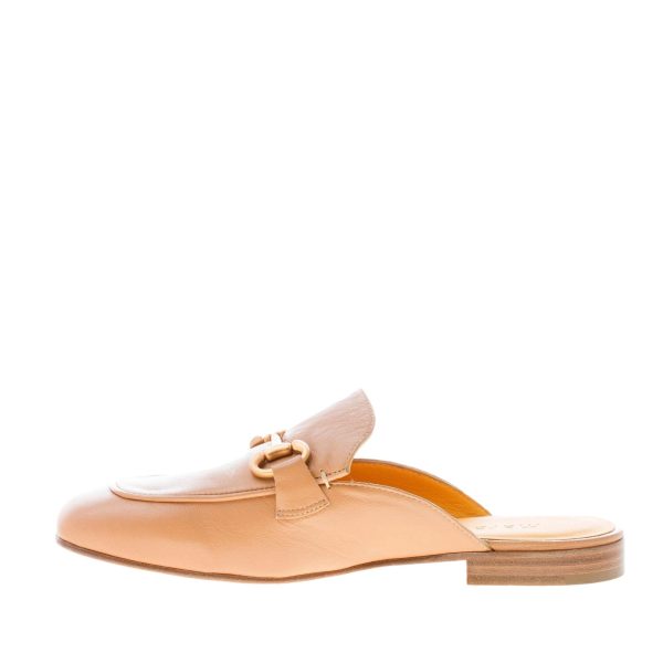 MARA BINI donna sabot Gioia in pelle NOCCIOLA con morsetto oro. Tacco 2 cm - immagine 5