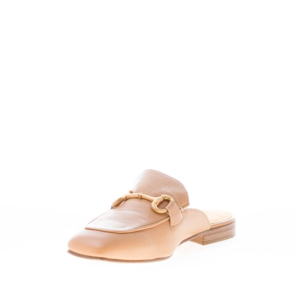 MARA BINI donna sabot Gioia in pelle NOCCIOLA con morsetto oro. Tacco 2 cm - immagine 6