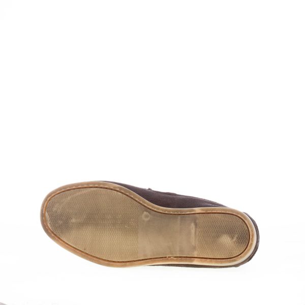 MIGLIORE uomo mocassino in camoscio MARRONE con nappine. Suola in gomma flessibile - immagine 8