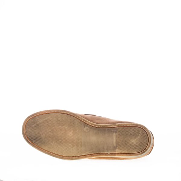 MIGLIORE uomo mocassino in camoscio TABACCO con nappine. Suola gomma - immagine 8