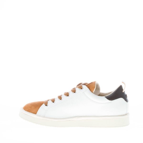 PANCHIC uomo sneaker P01 in microfibra BIANCO più suede marrone biscotto - immagine 5