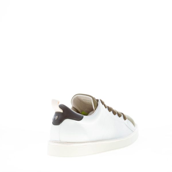 PANCHIC uomo sneaker P01 in microfibra BIANCO più suede verde salvia - immagine 3