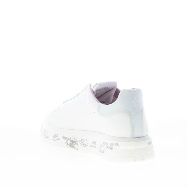PREMIATA donna sneaker BELLE 6280 in pelle BIANCO con lacci in raso - immagine 4