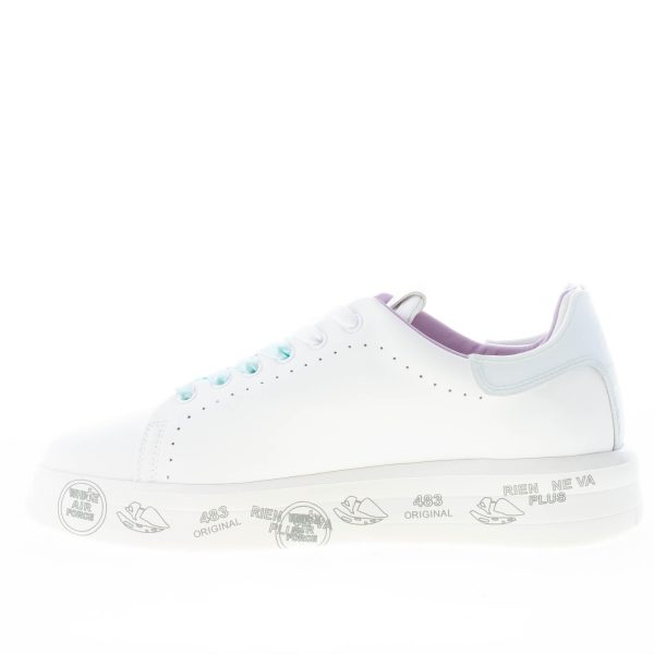 PREMIATA donna sneaker BELLE 6280 in pelle BIANCO con lacci in raso - immagine 5