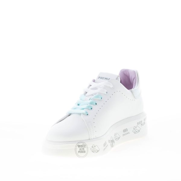 PREMIATA donna sneaker BELLE 6280 in pelle BIANCO con lacci in raso - immagine 6