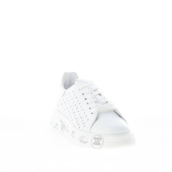 PREMIATA donna sneaker BELLE 6283 in pelle BIANCO con ricamo forato - immagine 2