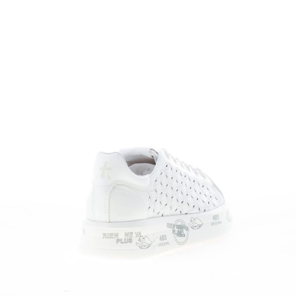 PREMIATA donna sneaker BELLE 6283 in pelle BIANCO con ricamo forato - immagine 3
