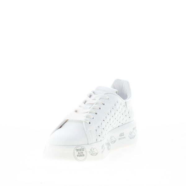 PREMIATA donna sneaker BELLE 6283 in pelle BIANCO con ricamo forato - immagine 6