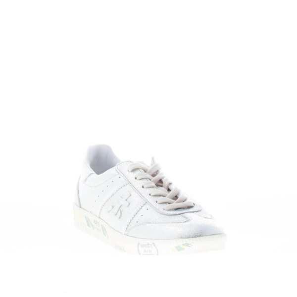 PREMIATA donna sneaker BONNIE 6272 in pelle laminata ARGENTO più bianco - immagine 2