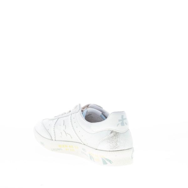 PREMIATA donna sneaker BONNIE 6272 in pelle laminata ARGENTO più bianco - immagine 4
