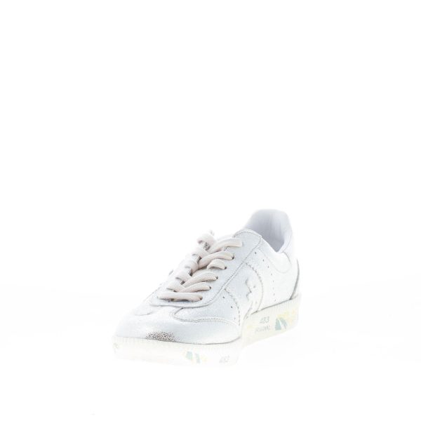 PREMIATA donna sneaker BONNIE 6272 in pelle laminata ARGENTO più bianco - immagine 6