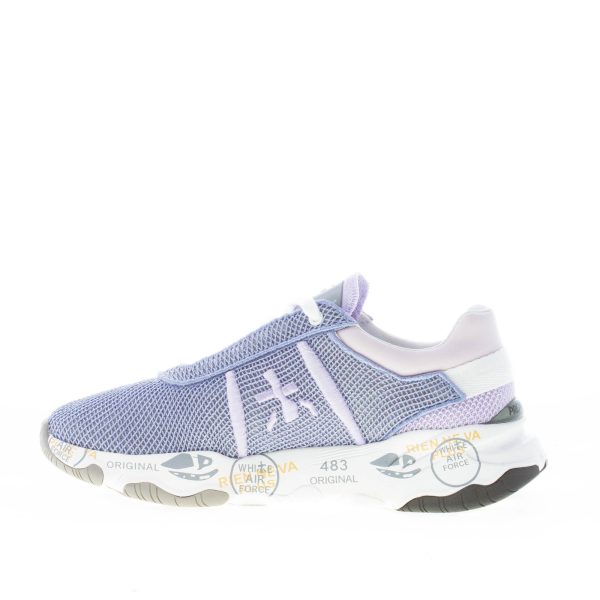 PREMIATA donna sneaker BUFF 5843 in tessuto tecnico a rete INDACO più lilla - immagine 5