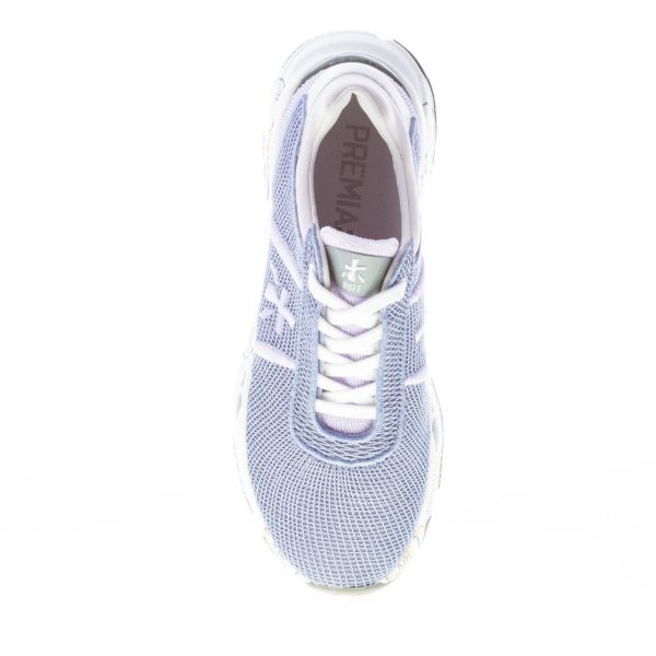 PREMIATA donna sneaker BUFF 5843 in tessuto tecnico a rete INDACO più lilla - immagine 7