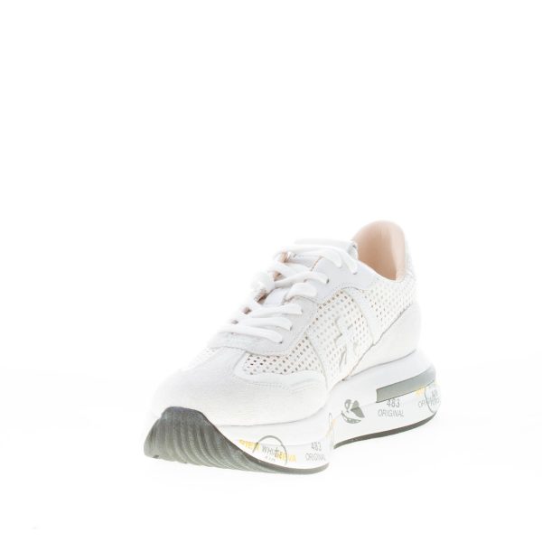PREMIATA donna sneaker Cassie 6341 in camoscio e tessuto traforato BIANCO - immagine 6