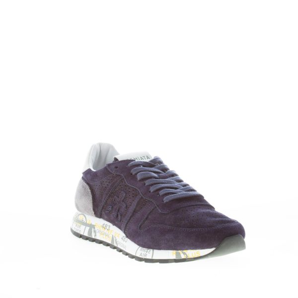 PREMIATA uomo sneaker Eric 6142 in camoscio traforato BLU più grigio - immagine 2