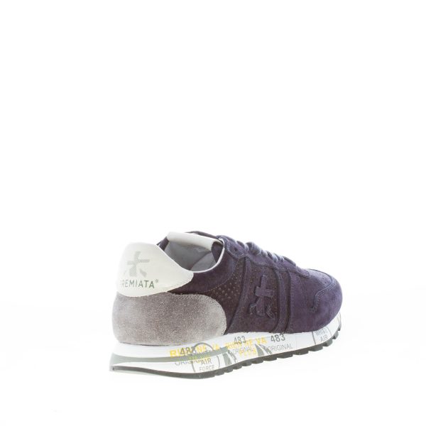 PREMIATA uomo sneaker Eric 6142 in camoscio traforato BLU più grigio - immagine 3