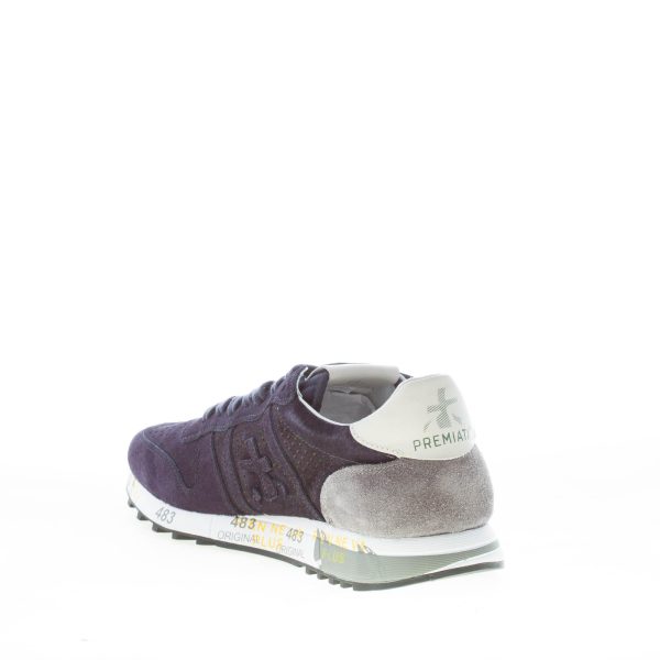 PREMIATA uomo sneaker Eric 6142 in camoscio traforato BLU più grigio - immagine 4