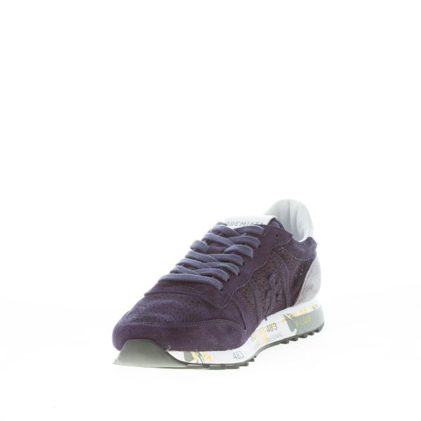 PREMIATA uomo sneaker Eric 6142 in camoscio traforato BLU più grigio - immagine 6