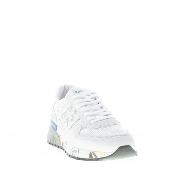PREMIATA uomo sneaker Landeck 6213 in camoscio e tessuto a rete BIANCO - immagine 2
