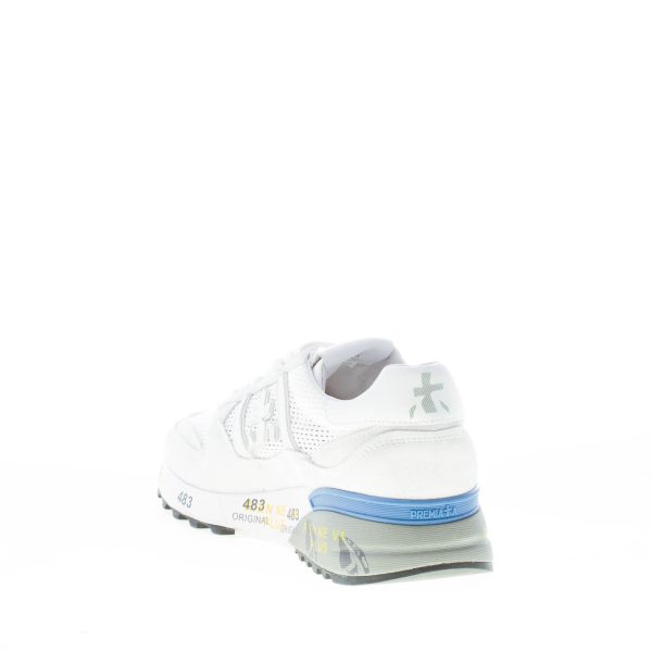 PREMIATA uomo sneaker Landeck 6213 in camoscio e tessuto a rete BIANCO - immagine 4