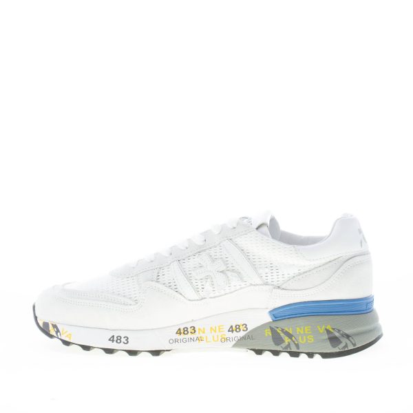 PREMIATA uomo sneaker Landeck 6213 in camoscio e tessuto a rete BIANCO - immagine 5