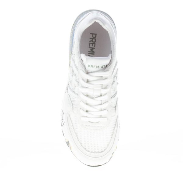 PREMIATA uomo sneaker Landeck 6213 in camoscio e tessuto a rete BIANCO - immagine 7