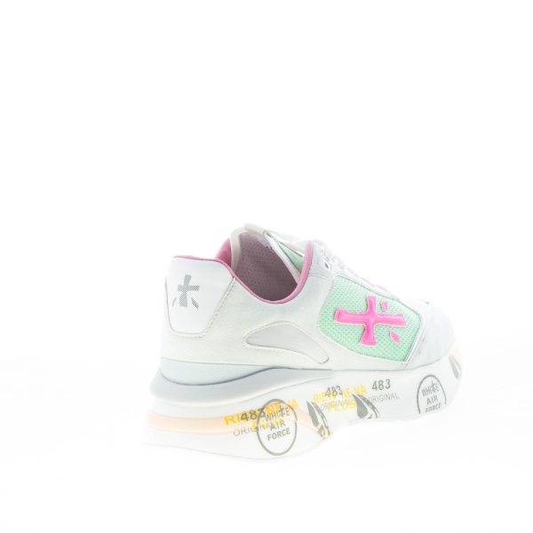 PREMIATA donna sneaker Moerun 6339 in camoscio e tessuto GRIGIO e VERDE - immagine 3