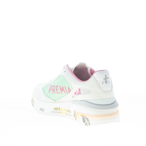 PREMIATA donna sneaker Moerun 6339 in camoscio e tessuto GRIGIO e VERDE - immagine 4