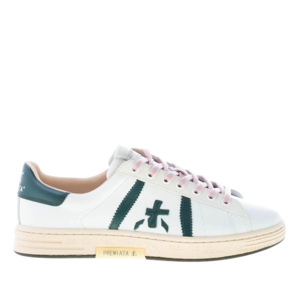 PREMIATA uomo sneaker RUSSELL 6265 in pelle BIANCO più verde