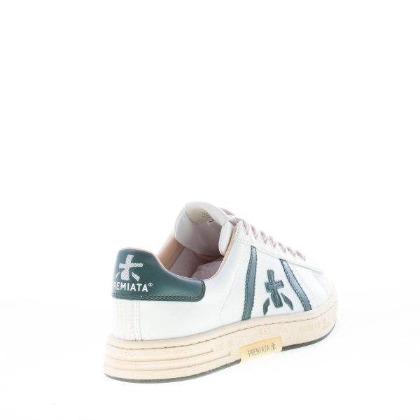 PREMIATA uomo sneaker RUSSELL 6265 in pelle BIANCO più verde - immagine 3