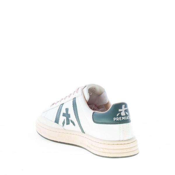 PREMIATA uomo sneaker RUSSELL 6265 in pelle BIANCO più verde - immagine 4