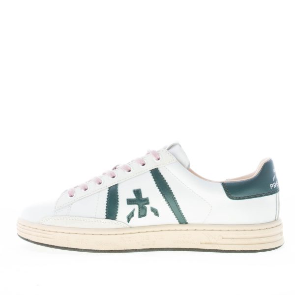 PREMIATA uomo sneaker RUSSELL 6265 in pelle BIANCO più verde - immagine 5