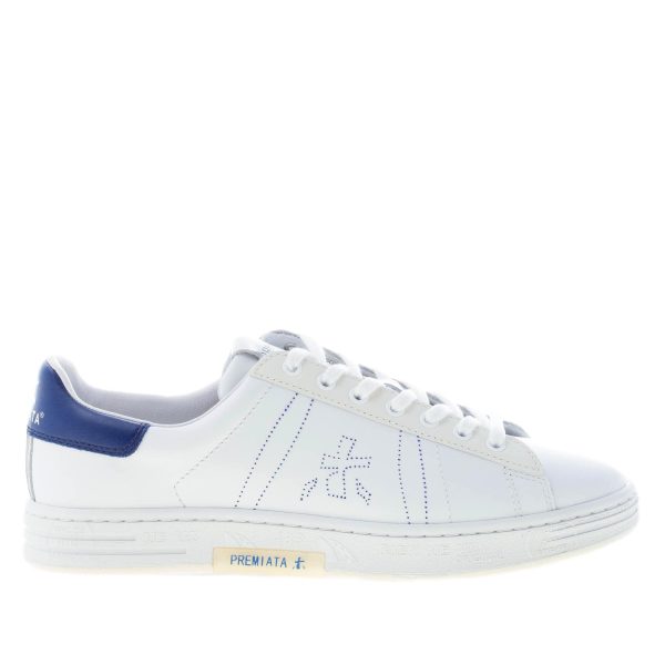 PREMIATA uomo sneaker RUSSELL 6274 in pelle BIANCO più blu