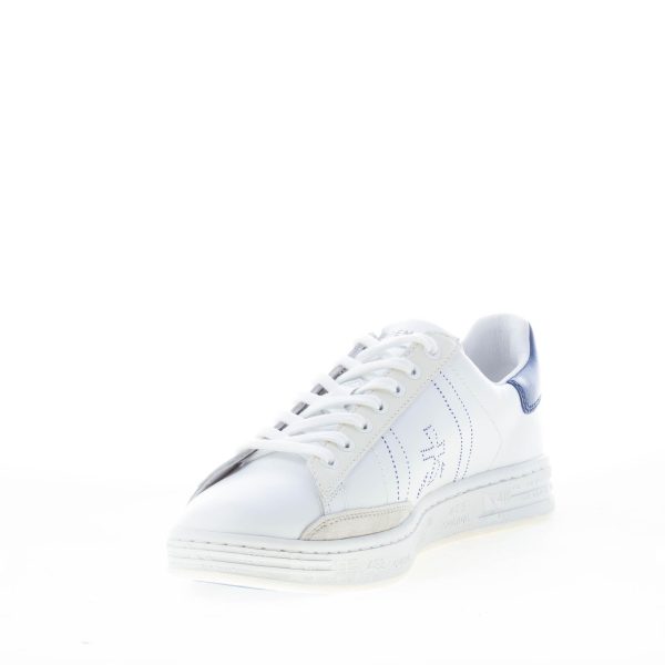 PREMIATA uomo sneaker RUSSELL 6274 in pelle BIANCO più blu - immagine 6