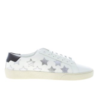 SAINT LAURENT donna sneaker Court Classic SL/06 California in pelle BIANCO con stelle