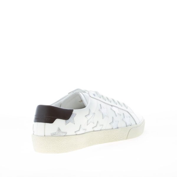 SAINT LAURENT donna sneaker Court Classic SL/06 California in pelle BIANCO con stelle - immagine 3