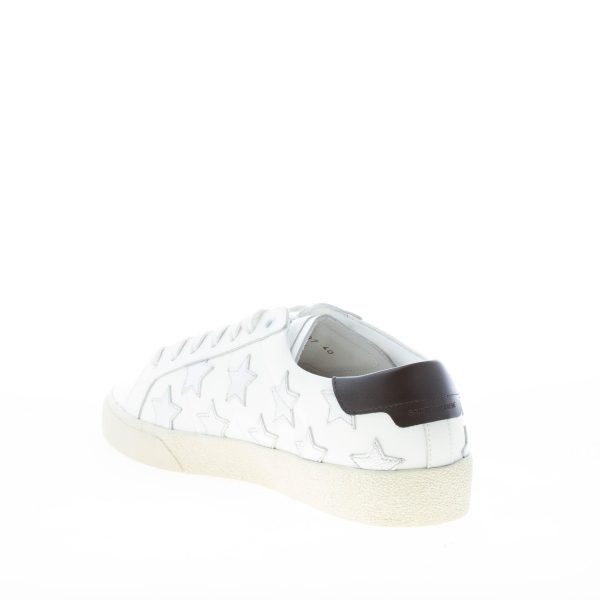 SAINT LAURENT donna sneaker Court Classic SL/06 California in pelle BIANCO con stelle - immagine 4