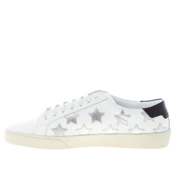 SAINT LAURENT donna sneaker Court Classic SL/06 California in pelle BIANCO con stelle - immagine 7