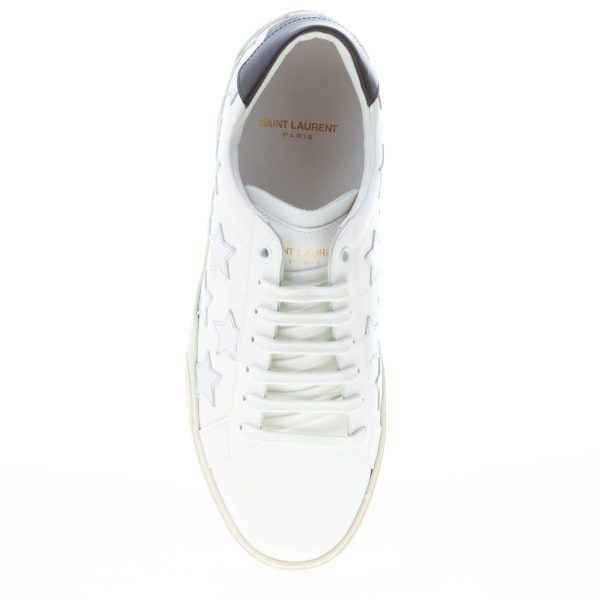 SAINT LAURENT donna sneaker Court Classic SL/06 California in pelle BIANCO con stelle - immagine 6