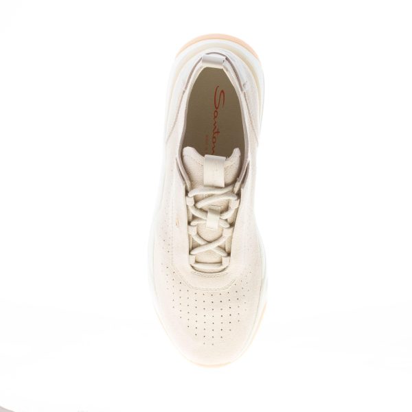 SANTONI uomo sneaker Innova in camoscio BEIGE - immagine 7