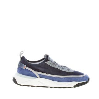 SANTONI uomo sneaker Innova in camoscio BLU AZZURRO