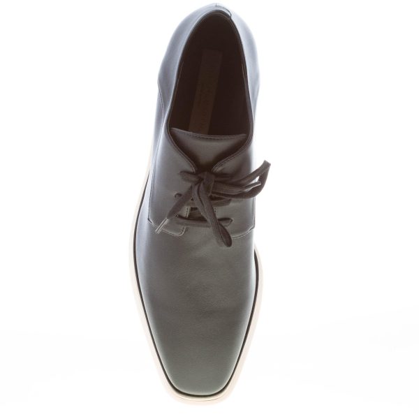 STELLA McCARTNEY donna scarpa stringata Elyse in alter nappa NERO con platform. Zeppa 8,5 cm - immagine 7