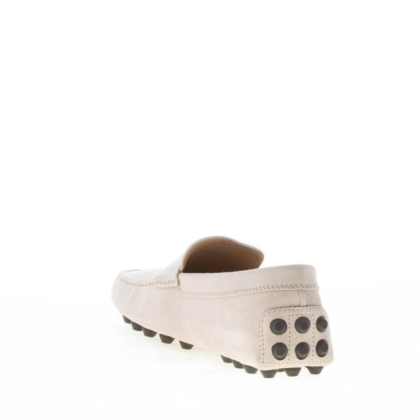 TOD'S uomo mocassino Gommino Bubble in camoscio PANNA con mascherina - immagine 4