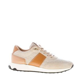 TOD'S uomo sneaker Running in camoscio e tessuto tecnico a rete BEIGE più cuoio