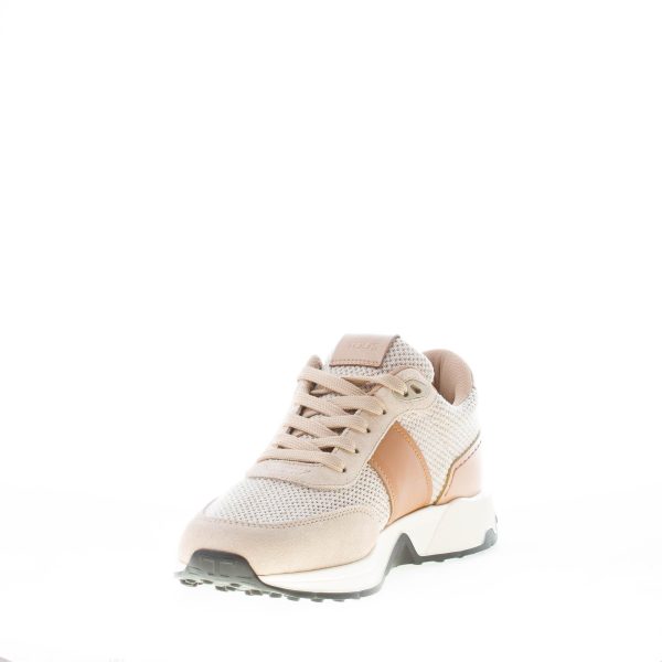 TOD'S uomo sneaker Running in camoscio e tessuto tecnico a rete BEIGE più cuoio - immagine 6
