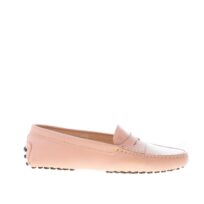 TOD'S donna mocassino gommini in pelle ROSA CIPRIA con mascherina