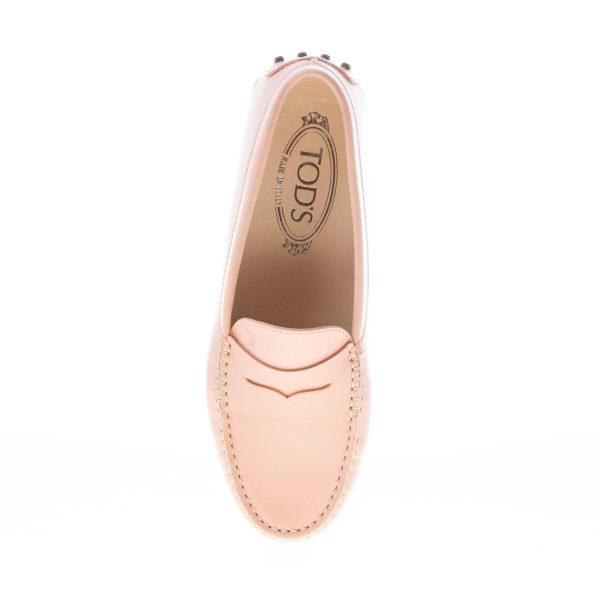 TOD'S donna mocassino gommini in pelle ROSA CIPRIA con mascherina - immagine 7