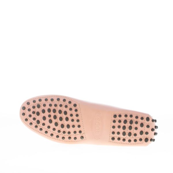 TOD'S donna mocassino gommini in pelle ROSA CIPRIA con mascherina - immagine 8